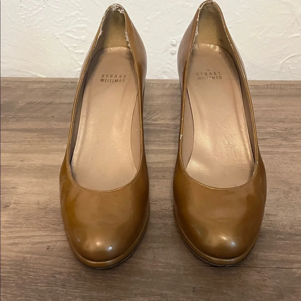 Stuart Weitzman Tan Leather Heels